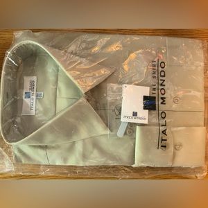 NWT Italo Mondo Men Tan  Long Sleeve Shirt